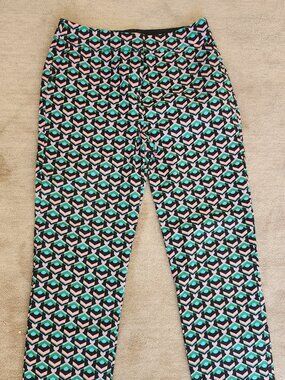 Boden Richmond 7/8 Geometric Design Trouser Pants